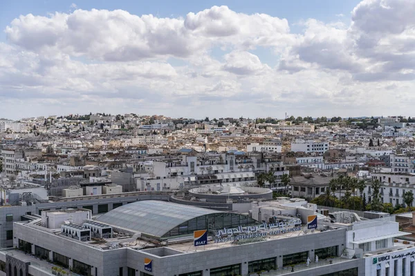 Blick Aus Der Vogelperspektive Auf Tunis Ist Die Hauptstadt Und — Stockfoto