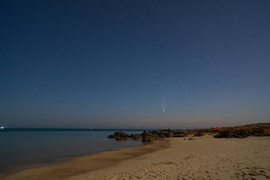 Kuyruklu yıldız Neowise Akşam ve Günbatımı - Kuzey Tunus
