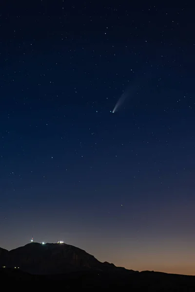 Comete Neowise Djebel Zaghouan Túnez — Foto de Stock