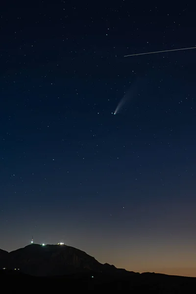 Comete Neowise Djebel Zaghouan Túnez — Foto de Stock