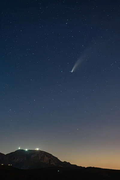 Comete Neowise Djebel Zaghouan Túnez — Foto de Stock