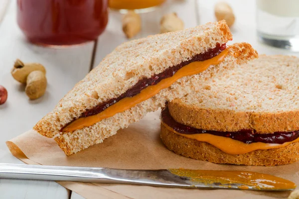 Whole grain traditional sandwiches Royalty Free Stock Photos