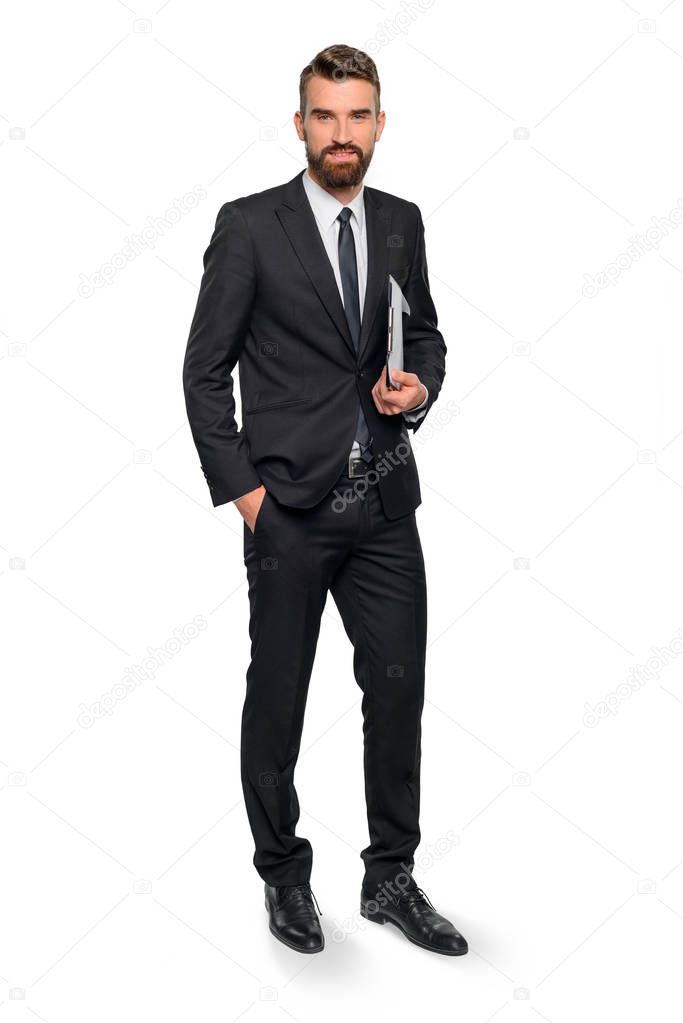 Prosperous businessman in classic suit