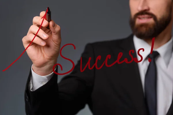 Letras de sucesso em primeiro plano — Fotografia de Stock