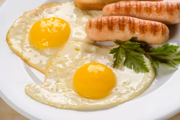 Завтрак с высоким содержанием белка — стоковое фото