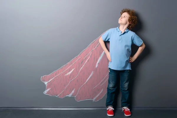 Niño como un súper héroe — Foto de Stock