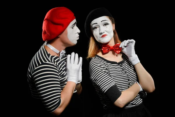 Mannelijke en vrouwelijke mime — Stockfoto