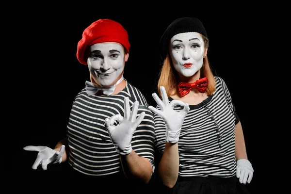 Male and female mime Royalty Free Stock Photos