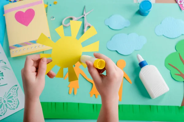 Hand-crafted art by child — Stock Photo, Image