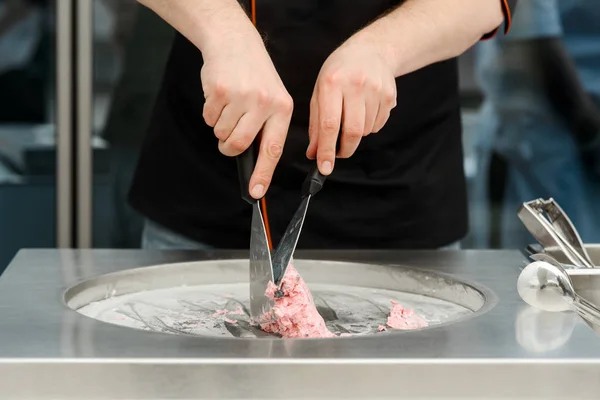 Pembuatan es krim — Stok Foto