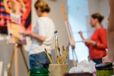 Closeup fırçalar dizi