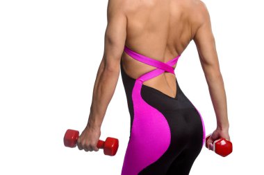 Portre geri sportswomans üzerinde