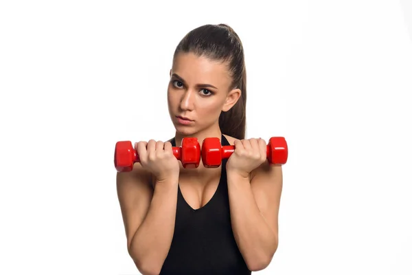 Fitness menina fazendo exercícios — Fotografia de Stock