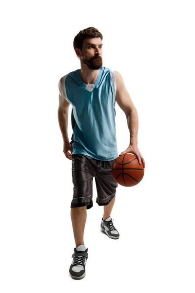 Basketball player running with ball — Stock Photo, Image