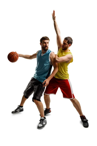 Retrato vertical de jogadores de basquete — Fotografia de Stock