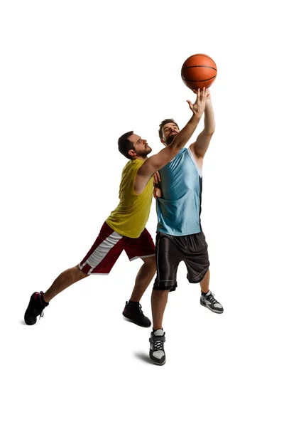 Retrato vertical de jogadores de basquete — Fotografia de Stock