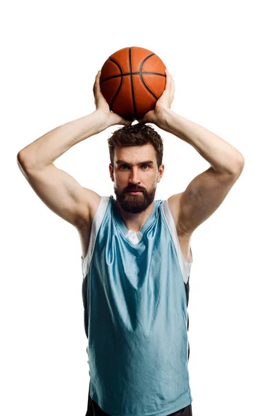 Sett basketballspilleren på plass – stockfoto
