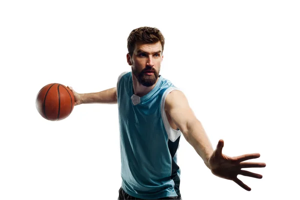Pemain basket bersiap menembak. — Stok Foto