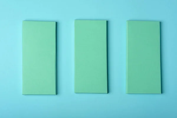 Three green equal rectangles