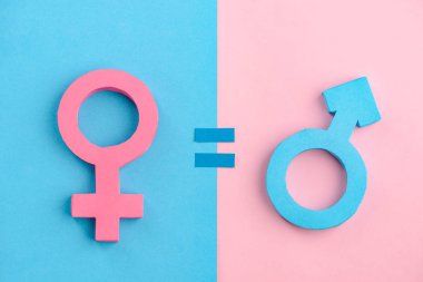 Female and male signs clipart