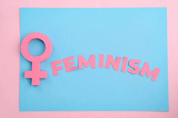 粉红色女性性别标志 — 图库照片