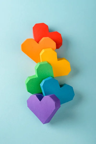 Güzel 3d hearts kağıt — Stok fotoğraf