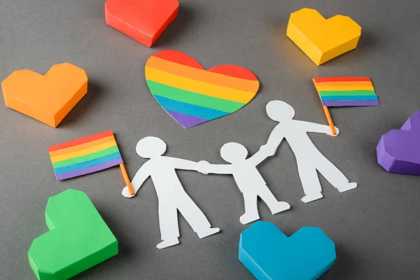 Mutlu çocuklu eşcinsel aile — Stok fotoğraf