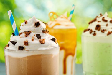 Kahve milkshake üzerinde Kapat