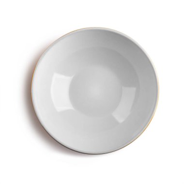 Çorba plaka üzerinde üstten görünüm