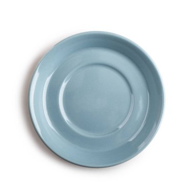 Beyaz mavi seramik tabak