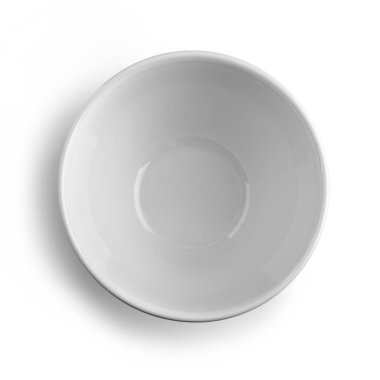 Beyaz kase üzerinde üstten görünüm