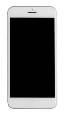 akıllı telefon üzerinde beyaz izole