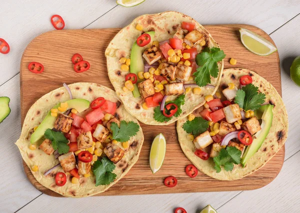Tortilla's met taco vullen — Stockfoto