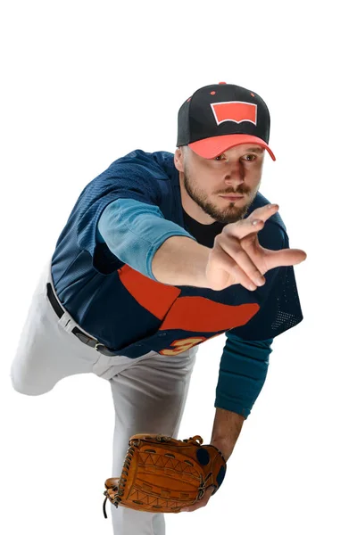 Porträtt av en baseballspelare — Stockfoto