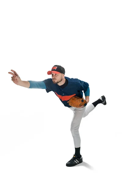 Pitcher throwing a ball — Stock Photo, Image
