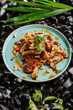 Fried chicken patlıcan ile