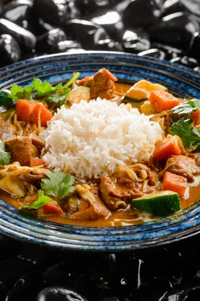 Chicken curry with rice — Stock Photo, Image