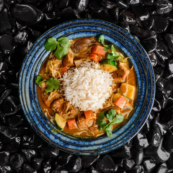 Top view on chicken curry — Stock Photo, Image