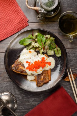 Havyar ile ızgara levrek