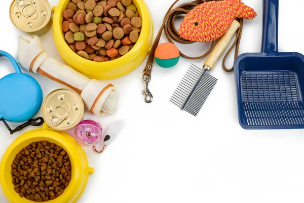 Brinquedos para animais de estimação, alimentos e acessórios — Fotografia de Stock