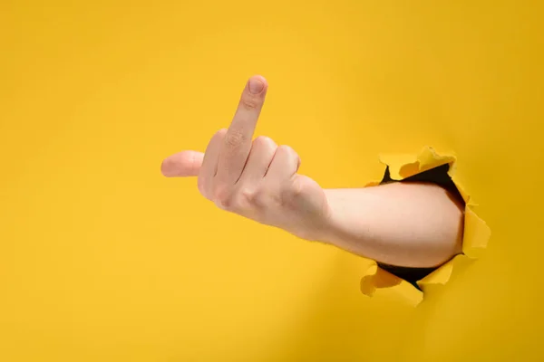 Hand showing middle finger