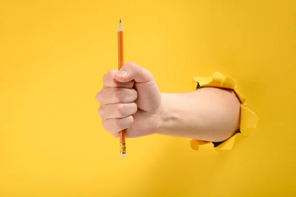 Pensil di tangan — Stok Foto