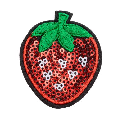 Strawberry sequin patch clipart