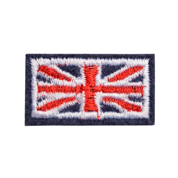 Nagy-Britannia zászló szövet javítás — Stock Fotó
