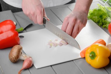 Bir soğan Dilimleme Şef