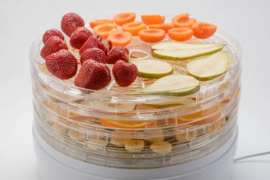 Kurutucuda paketlenmiş meyveler