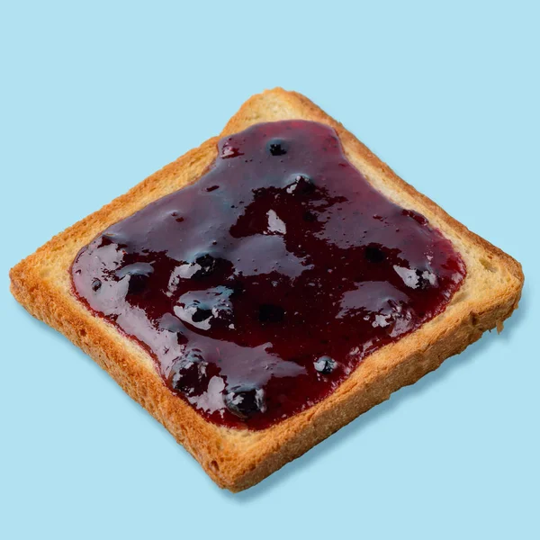 Toast auf Blaubeermarmelade — Stockfoto