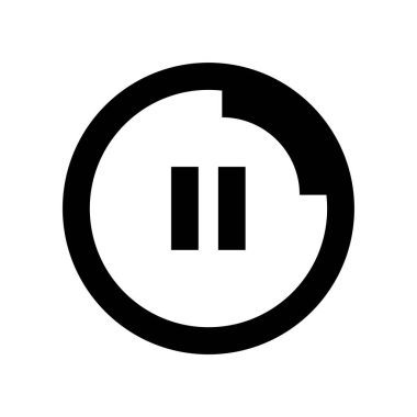 İzole edilmiş simge vektör illüstrasyonunu durdur