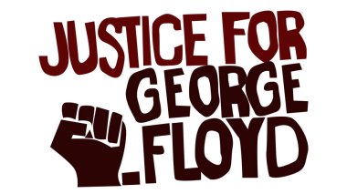 George Floyd Şablon İllüstrasyonu için adalet