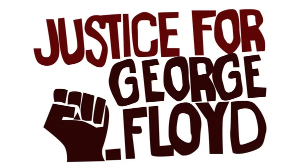Justicia Para George Floyd Stencil Vector Ilustración — Vector de stock